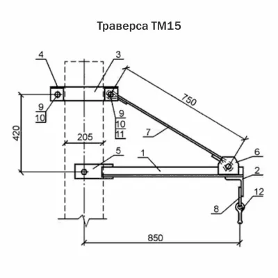 Траверса ТМ 15 высоковольтные