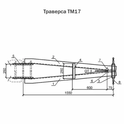 Траверса ТМ 17 высоковольтные